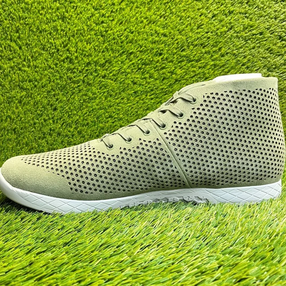 Nobull Mid Suede Trainers Mens Size 18 Green White Running Lace Up Shoes Sneaker
